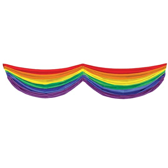 Beistle 5.75Ft Rainbow Fabric Bunting with Drawstrings | 5.75 ft | Michaels®